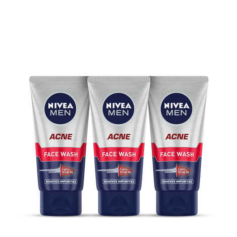 Buy NIVEA MEN Acne Face Wash (50 ml)(pack of 3) - Purplle