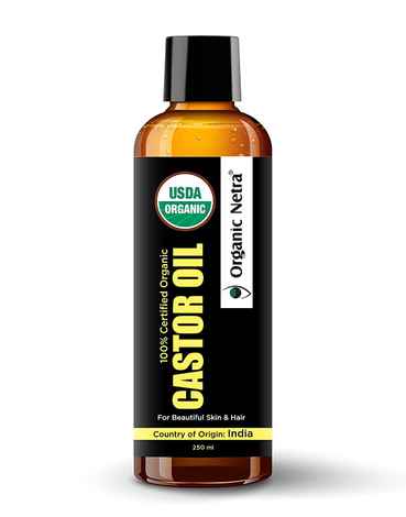 Buy Organic Netra Castor Oil for Skin and Hair | Softening, Smoothening & Moisturizing Skin, Hair and Eyelashes | Repairs Splitends and Reduces Dandruff - 250ml (Pack of 1) - Purplle