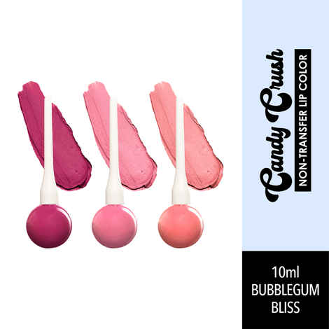 Buy Blue Heaven Set of 3 Candy Crush Non-Transfer Lip Color 10 ml Each - Bubblegum Bliss - Purplle