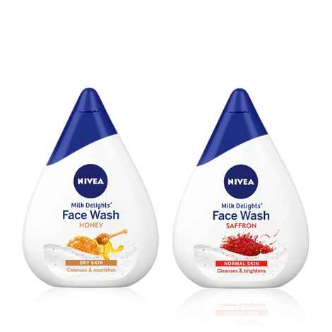 Buy NIVEA Milk Delights Face Wash Duo(Saffron + Honey) (100ml+100ml) - Purplle