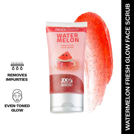 Buy FACES CANADA Watermelon Fresh Glow Face Scrub, 70 ml | With Salicylic Acid | Exfoliates & Removes Impurities For Smooth, Flawless Skin | Reduces Hyperpigmentation, Dullness & Dark Spots - Purplle