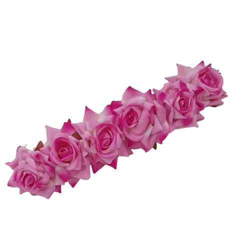 Buy LYF5STAR Bridal Baby Pink Rose Artificial Flower Veni Gajra - Pack of 1 - Purplle