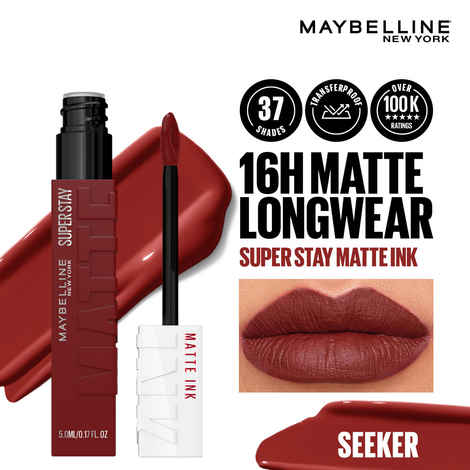 Buy Maybelline NY SuperStay Matte Ink Lipstick, The Archies Collection, Seeker, 5 ml - Purplle