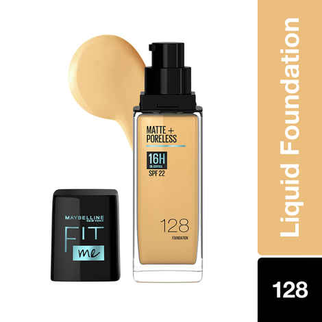 Buy Maybelline New York Liquid Foundation, Fit Me Matte + Poreless, The Archies Limited Edition, Shade 128, 30ml - Purplle