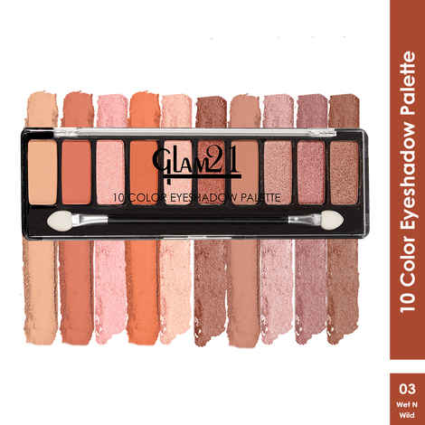 Buy Glam 21 Shades of Wet n Wild Eyeshadow Palette | 10 Highly Pigmented Shades |Smudge Free & Long-Lasting | 8.8gm - Shade -03 - Purplle