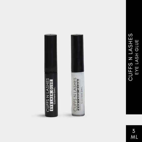 Buy Cuffs N Lashes Eyelash Glue Combo of 2 Black & White ' 3ml ' - Purplle