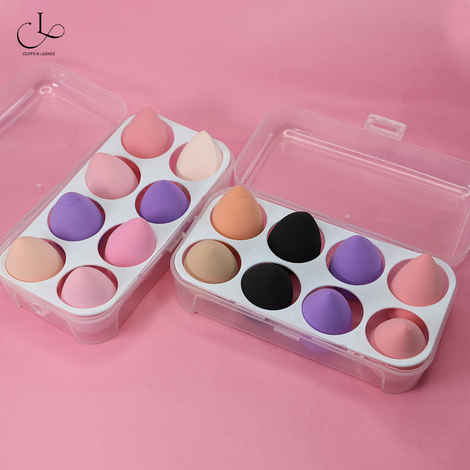 Buy Cuffs N Lashes Makeup Blender/Sponge Set of 8 Multi Color normal - Purplle