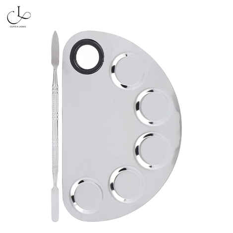 Buy Cuffs N Lashes Stainless Steel D-shape Foundation Mixing Tool Pack of 2 - Purplle