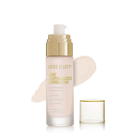 Buy Swiss Beauty High Coverage Foundation | Water-Resistant | Medium to Buildable Coverage | Lightweight | Easy to Blend | With Vitamin C & Niacinamide|White-Ivory 55 gm - Purplle