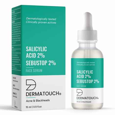 Buy DERMATOUCH Salicylic Acid 2% Sebustop 2% Face Serum | For Acne & Blackheads | 15 ml - Purplle
