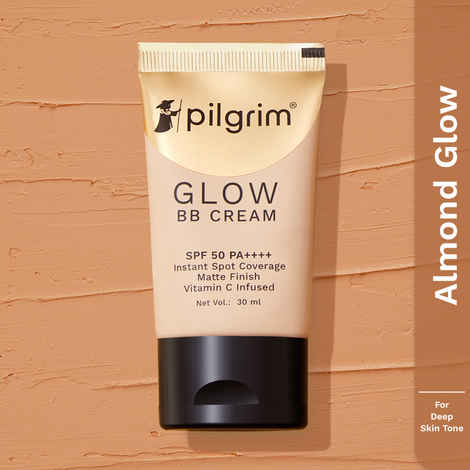 Buy Pilgrim BB Cream Almond Glow,Instant spot coverage, Light Make-up Glow,For Woman 30 ml - Purplle
