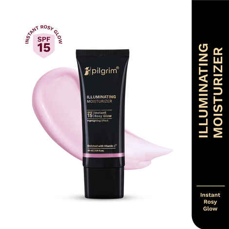 Buy Pilgrim Illuminating Moisturizer,Instant Rosy Glow, Highlighting Effect,Australian Kakadu Plum,SPF 15 For Woman 30 ml - Purplle