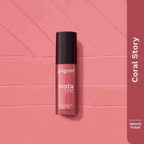 Buy Pilgrim Lip Cheek and Eye Tint Coral Story,3-In-1 Lip & Cheek Tint, Travel Friendly, Quick & Easy to Use,For Woman 2.5 ml - Purplle