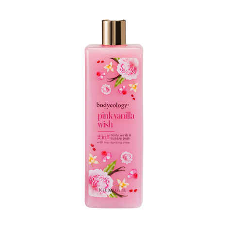 Buy Bodycology Pink Vanilla Wish 2 in 1 Body Wash & Bubble Bath 473ml - Purplle