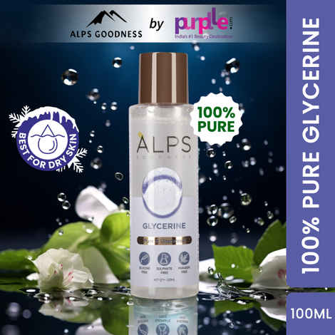 Buy Alps Goodness 100% Pure Glycerine (100ml) | Super Hydrating - Best For Dry Skin | Silicon-Free, Paraben Free | Vegan | For Both Hair & Skin - Purplle