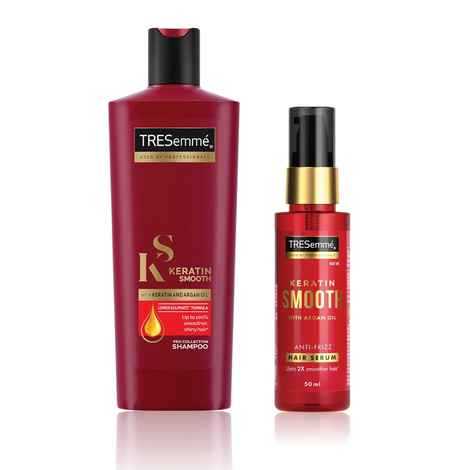 Buy TRESemme Keratin Smooth Shampoo(340ml) and TRESemme Keratin Smooth Hair Serum(60ml) combo - Purplle