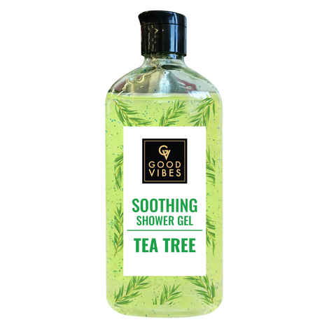 Buy Good Vibes Tea Tree Anti-Acne Shower Gel (300 ml) - Purplle
