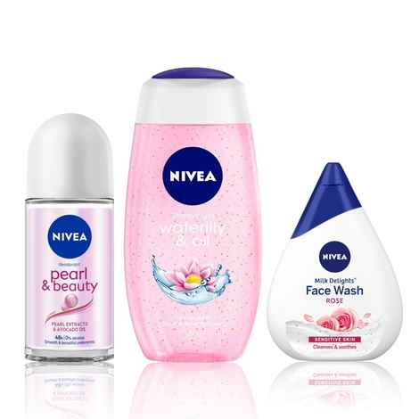 Buy Nivea Sensitive Beauty Bliss Bundle - Purplle