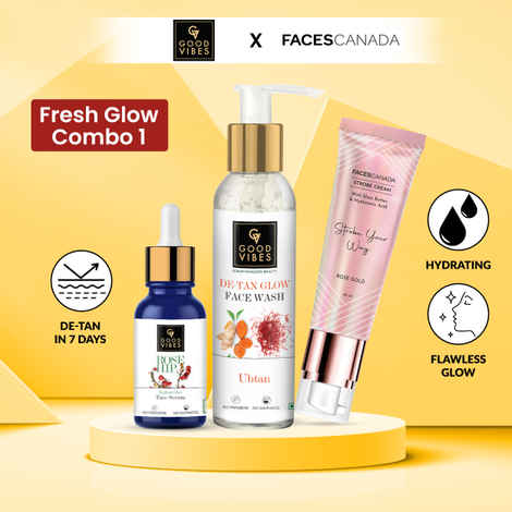 Buy Good Vibes x Faces Canada Fresh Glow Co Combo of 3 - Purplle
