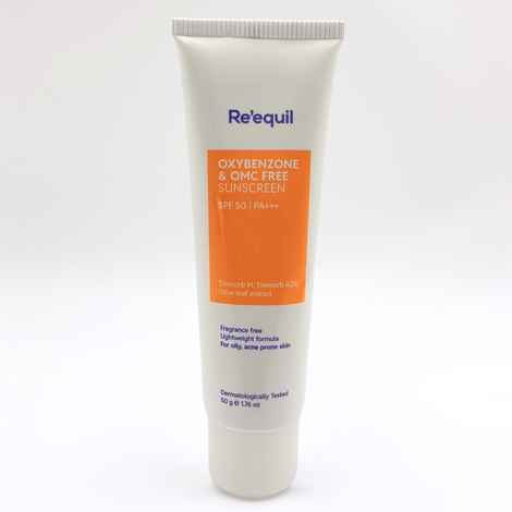 Buy Re'equil Oxybenzone & OMC Free Sunscreen Spf 50 For Oily, Acne Prone Skin 50 gm - Purplle