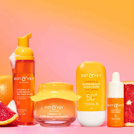 Buy Dot & Key Vitamin C CSMS Combo : Cleanser (80 ml) + Serum(20 ml) + Moisturizer (60 ml) + Sunscreen (50 gm) - Purplle
