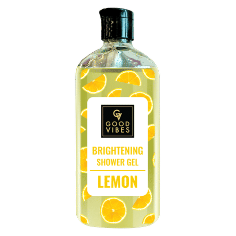 Buy Good Vibes Lemon Brightening Shower Gel (300 ml) - Purplle