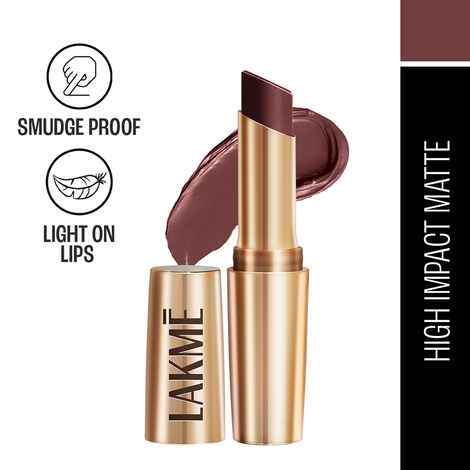 Lakme 9to5 Powerplay Priming Matte Lipstick, Lasts 16hrs, Sangria Weekend, 3.6 gm