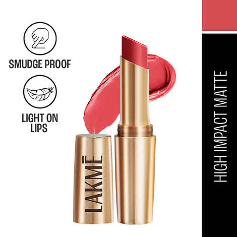Buy Lakme 9to5 Powerplay Priming Matte Lipstick, Lasts 16hrs, Peachy Affair, 3.6 gm - Purplle