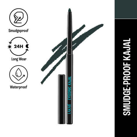 Buy Lakme 9 to 5 Eyeconic Kajal, Smudgeproof, Waterproof, lasts 24 Hrs, Regal Green, 0.35g - Purplle