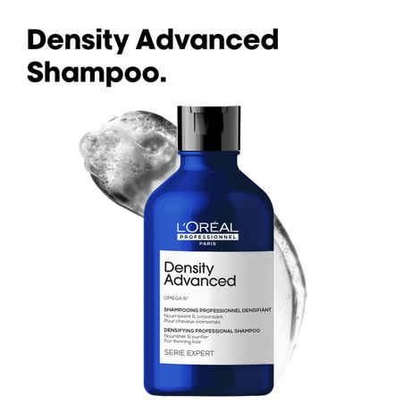 L'Oreal Professionnel Density Advanced Shampoo for Thinning Hair 300 ml | Visibly Increases Volume