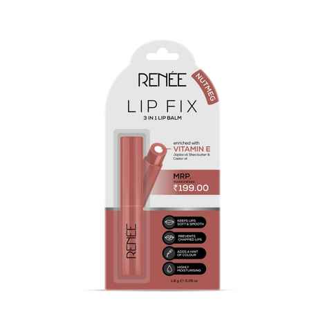 Buy RENEE Lip Fix Lip Balm 02 Nutmeg, Heals Lightens & Nourishes, Dual Core Care Enriched with Vitamin E, Shea Butter & Jojoba Oil for Dry & Chapped Dry Lips, 1.6 gm - Purplle