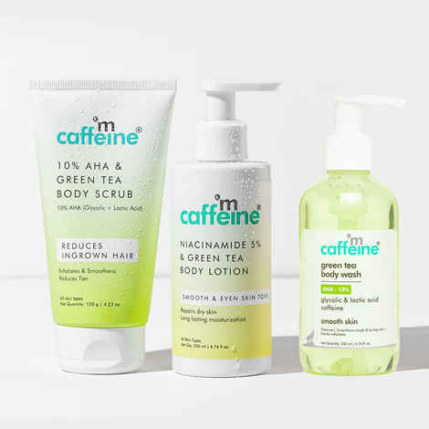 Buy mCaffeine Green Tea Complete Body Care Kit Combo of 3 - Purplle