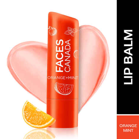 Buy FACES CANADA Lip Balm - Orange Mint 01, 4.5 gm | 12HR Moisture | SPF 15 | Shea Butter, Vitamin C & E Enriched | Hydrating & Nourishing For Dry Chapped Lips | Softens Lips - Purplle