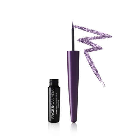 Buy FACES CANADA Ultime Pro Glitter Eyeliner - Purple 04, 1.7 ml | Shimmery Finish | Long-Lasting | Intense Pigment | Excellent Color Payoff | Smooth Application - Purplle