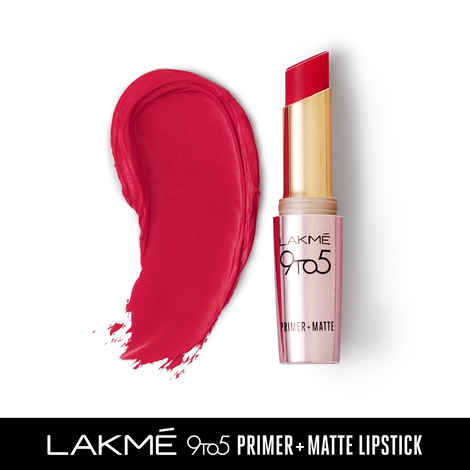 Buy Lakme 9TO5 Primer + Matte Lip Color Iconic Red 3.6 gm - Purplle
