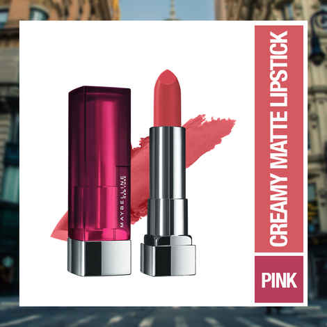 Buy Maybelline New York Color Sensational Creamy Matte Lipstick, 671 Heated Pink (3.9 gm) - Purplle