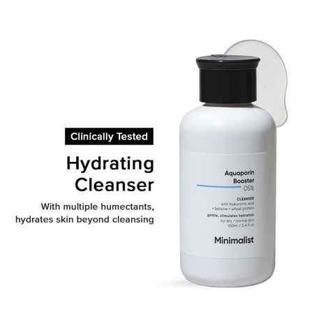 Buy Minimalist 5% Aquaporin Booster Cleanser with Hyaluronic Acid for Dry Skin - 100 ml - Purplle