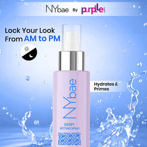 NY Bae Dewy Setting Spray (100 ml) | Glowing Skin | Dewy Makeup Fixer | Long Lasting Makeup | Crease-Free | Hydrating Face Mist | Hyaluronic Acid | Normal To Dry Skin