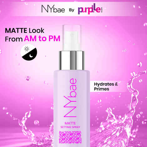 NY Bae Matte Setting Spray (100 ml) | Mattifies Skin | Makeup Fixer | Long Lasting Makeup | Crease-Free | Hydrating Face Mist | Green Tea Extracts | Normal To Oily Skin