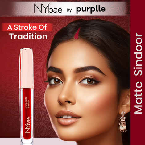 Buy NY Bae Pure Matte Sindoor - Merry Maroon 02 (2.5 ml) | Smudge Proof | Long Lasting | Sweat Proof | Everyday Use - Purplle