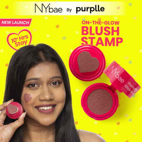 Buy NY Bae Stamp and Glow Blush - Crimson Craze (5 gm) | Blush | Lip & Cheek Tint | Korean Glass Skin | Creme Blush | Eyeshadow - Purplle