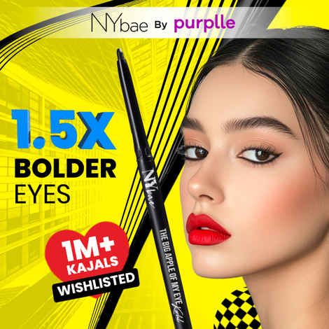 Buy NY Bae The Big Apple Of My Eyes Kohl Kajal - Black (0.30 gm) | Eyeliner | Water proof | Smudgeproof | Kajal Pencil | Jet Black | Smokey Eye | Eye Makeup | Eyeshadow - Purplle
