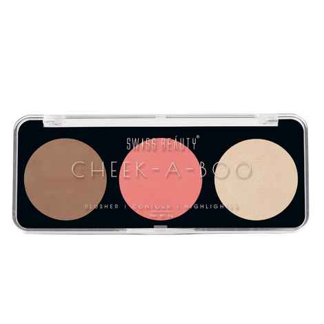 Buy Swiss Beauty Cheek-A-Boo 3 In One Blusher|Contour|Highlighter 03 - 8 gm - Purplle
