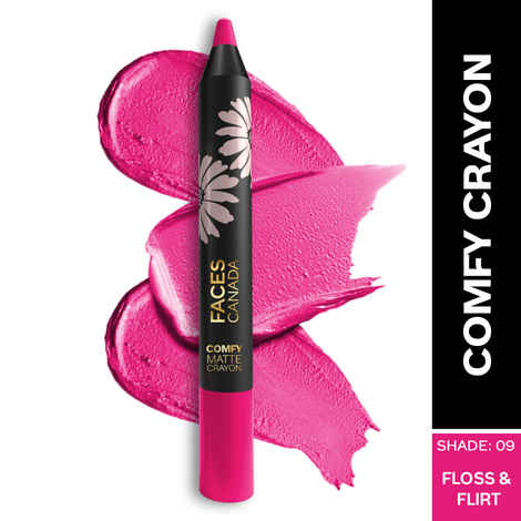 Buy FACES CANADA Comfy Matte Crayon I Creamy Matte I Chamomile & Shea Butter I Alcohol-free I Floss & Flirt 09 2.8 gm - Purplle