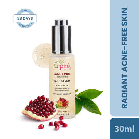 Buy La Pink Acne & Pore Perfection Face Serum with White Haldi & Green Tea, Reduces Acne & Evens Skin Tone, 100% Microplastic Free Formula 30 ml - Purplle