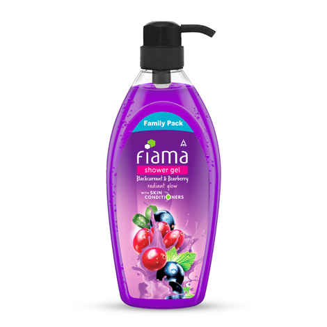 Buy Fiama Shower Gel, Family pack, Blackcurrant & Bearberry Body Wash with Skin Conditioners for Radiant Glow, 900 ml bottle - Purplle