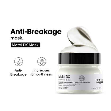 Buy L'Oreal Professionnel Metal DX Anti-Deposit Protector Hair Mask For Hair Breakage 250 ml - Purplle