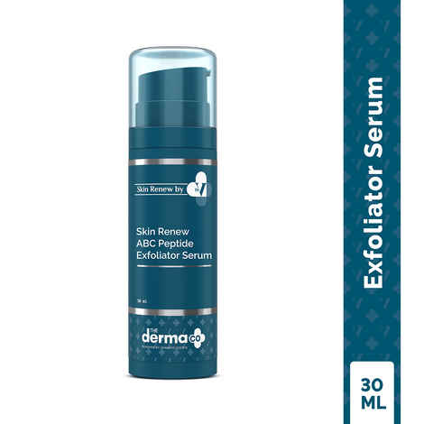 Buy The Derma Co. X Dr. V Skin Renew ABC Peptide Exfoliator Serum with Mandelic Acid, Lactic Acid, Salicylic Acid, and Peptides - 30 ml| Accelerates Skin Regeneration | Reduces Blemishes & Dark Spots | For Men & Women | Brightens and gives youthful glow - Purplle