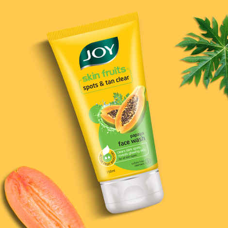 Joy De Tan Papaya Face Wash For Dark Spots, Tan & Dead Skin Removal (150 ml) | Enriched with Vitamin C & Vitamin A | Suitable for All Skin Types