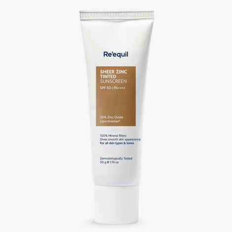 Buy Re'equil Sheer Zinc Tinted Mineral Sunscreen SPF 50 PA+++ 50 gm - Purplle